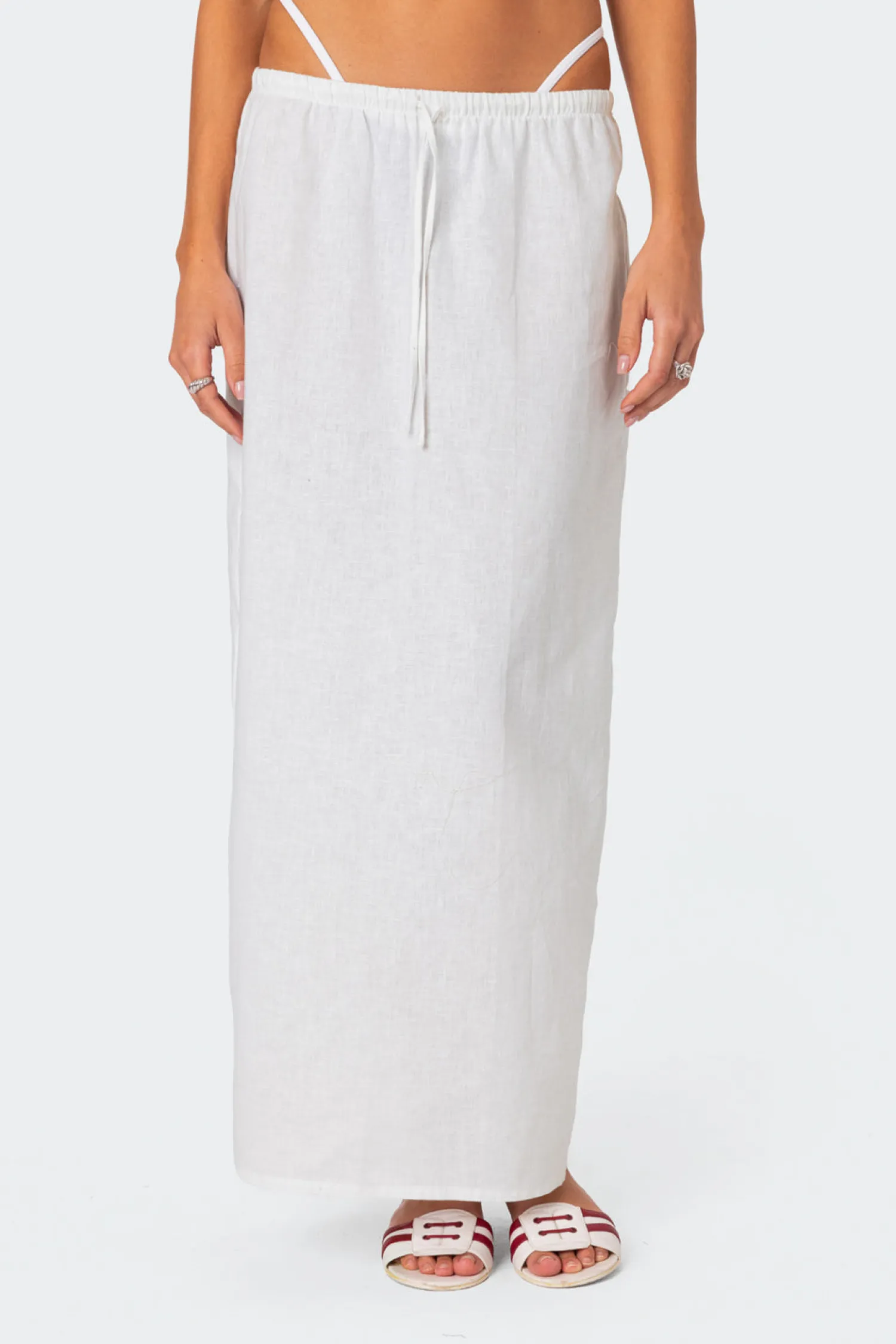 Skirts | Skirts*edikted Rayla Linen Look Maxi Skirt WHITE