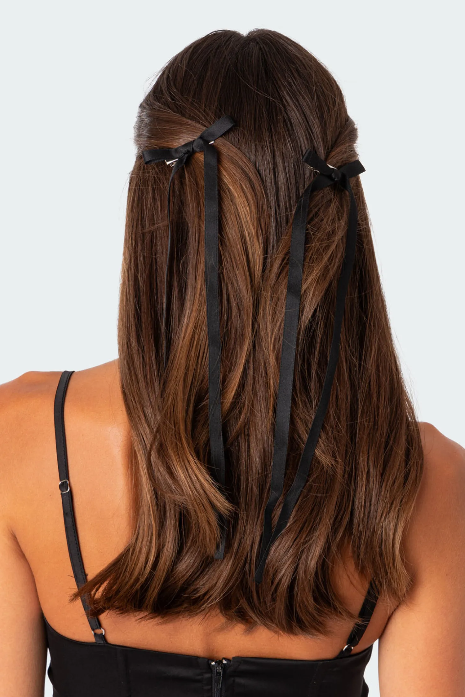 Night Out | Hair Accessories*edikted Ribbon Hair Clip Pack BLACK