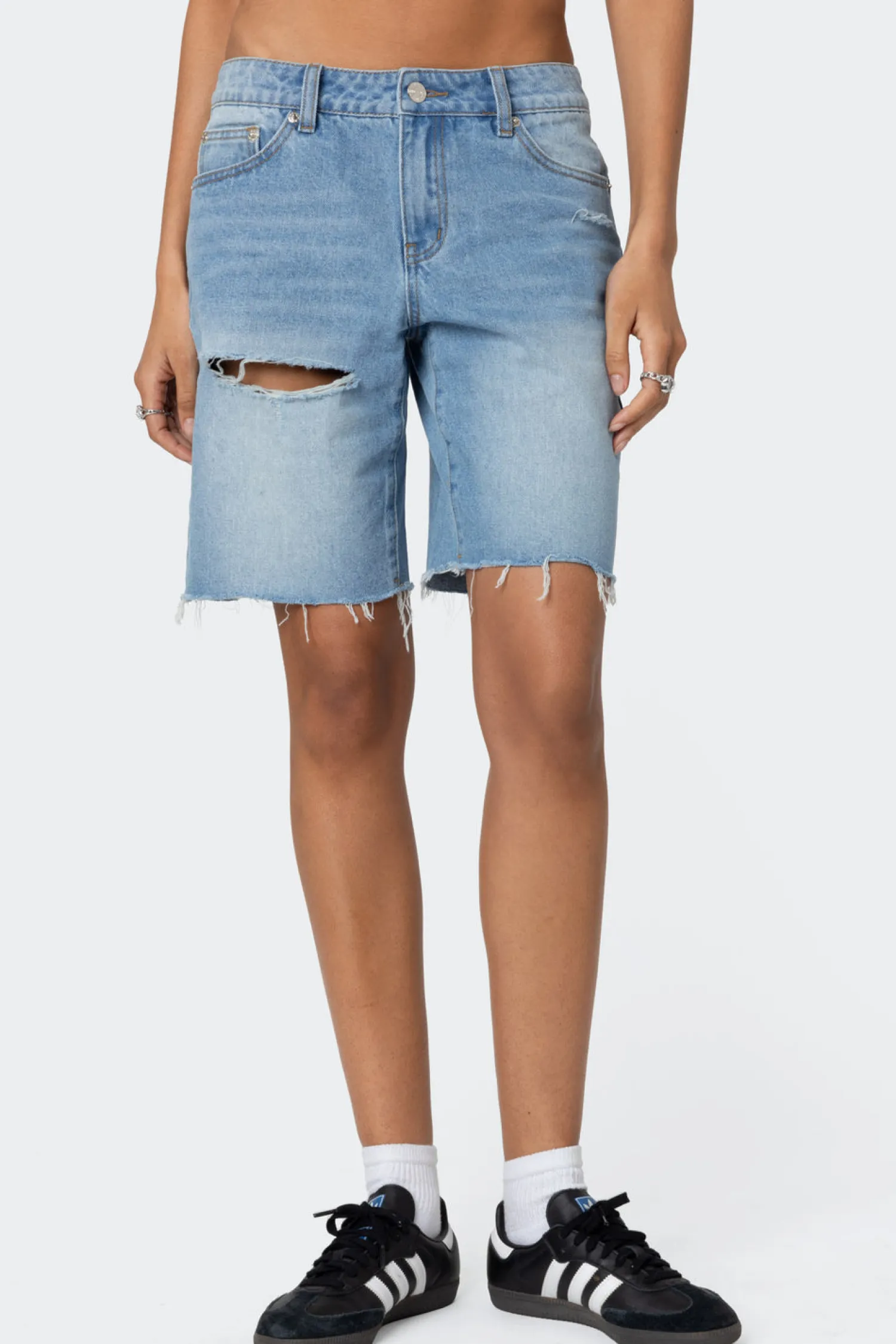 Shorts | Shorts*edikted Riptide Denim Bermuda Shorts BLUE WASHED