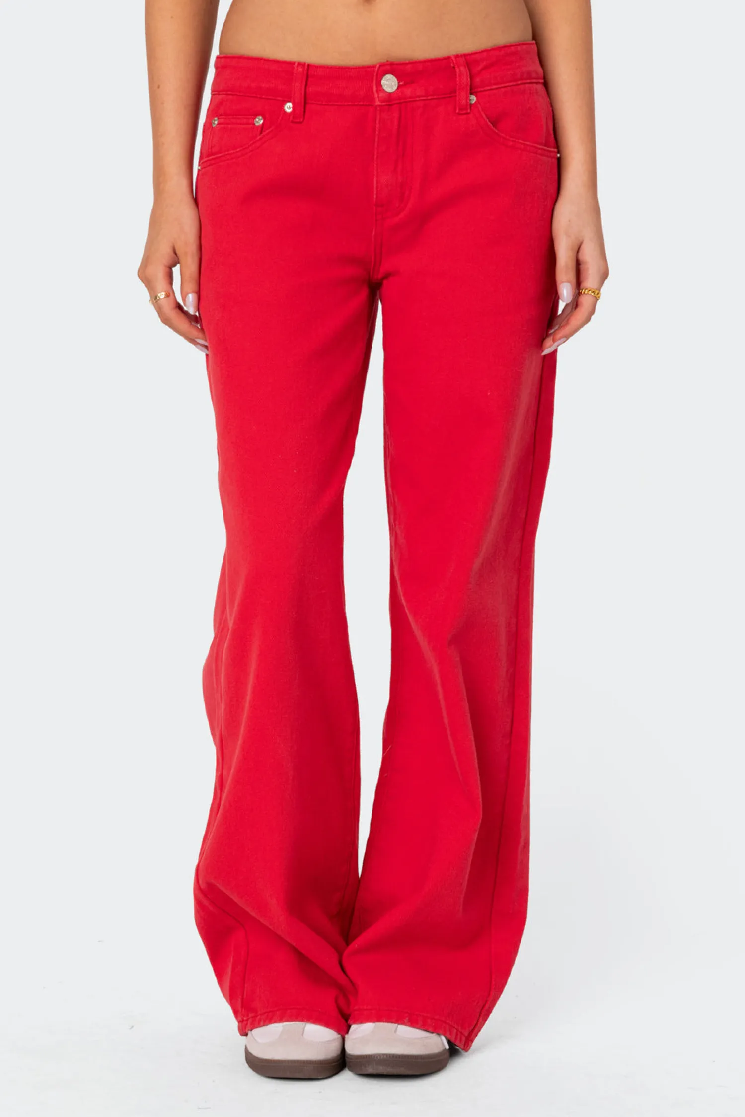 Jeans | Jeans*edikted Roman Low Rise Slouchy Jeans RED