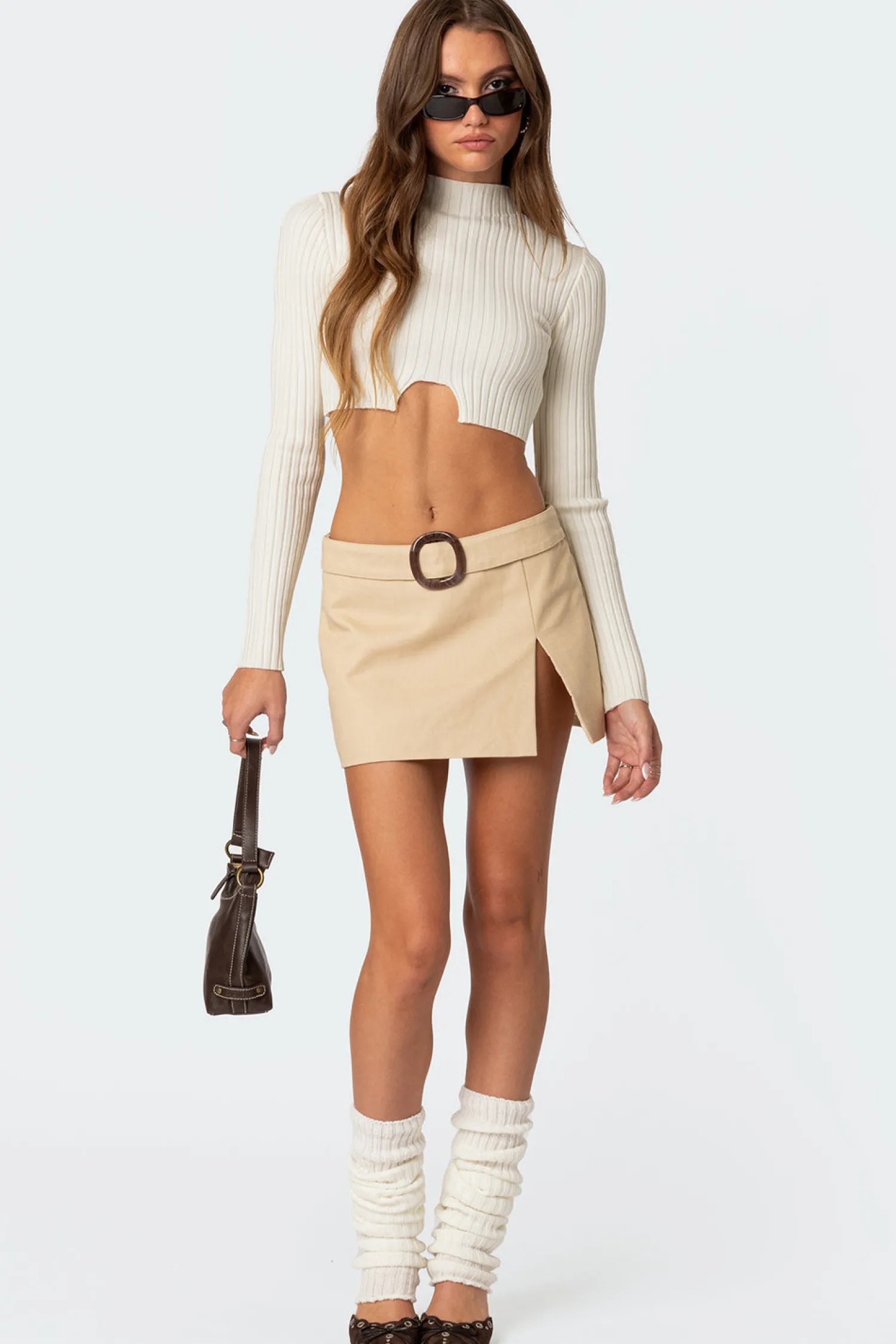 Skirts | Skirts*edikted Ryder Belted Mini Skirt BEIGE