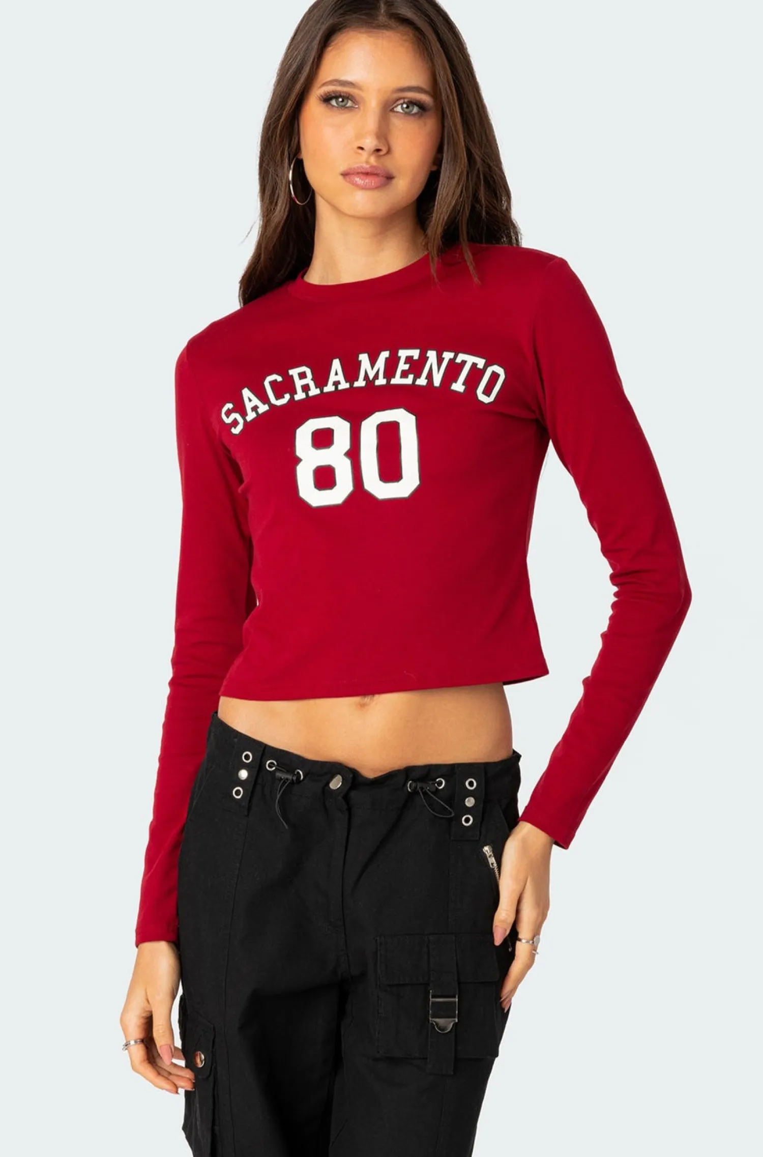 T-Shirts | Long Sleeve Tops*edikted Sacramento Long Sleeve T-Shirt RED