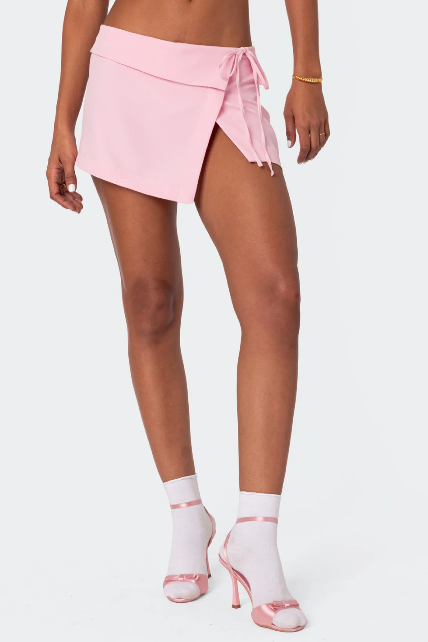 Skirts | Skirts*edikted Selena Asymmetric Wrap Mini Skirt PINK