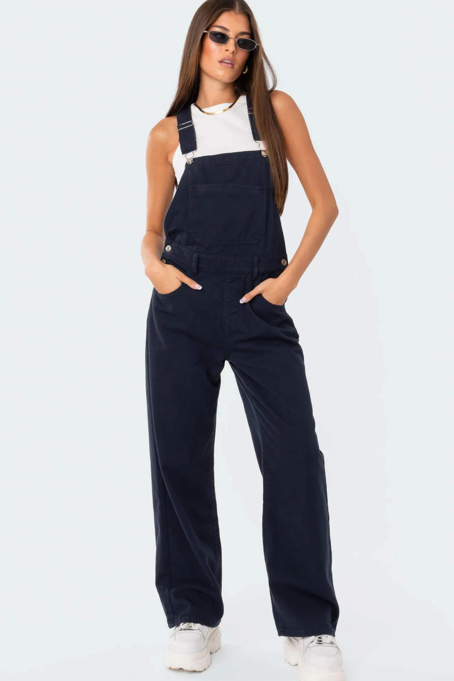 Jumpsuits & Rompers | Denim*edikted Sk8Ter Wide Leg Denim Overalls BLUE