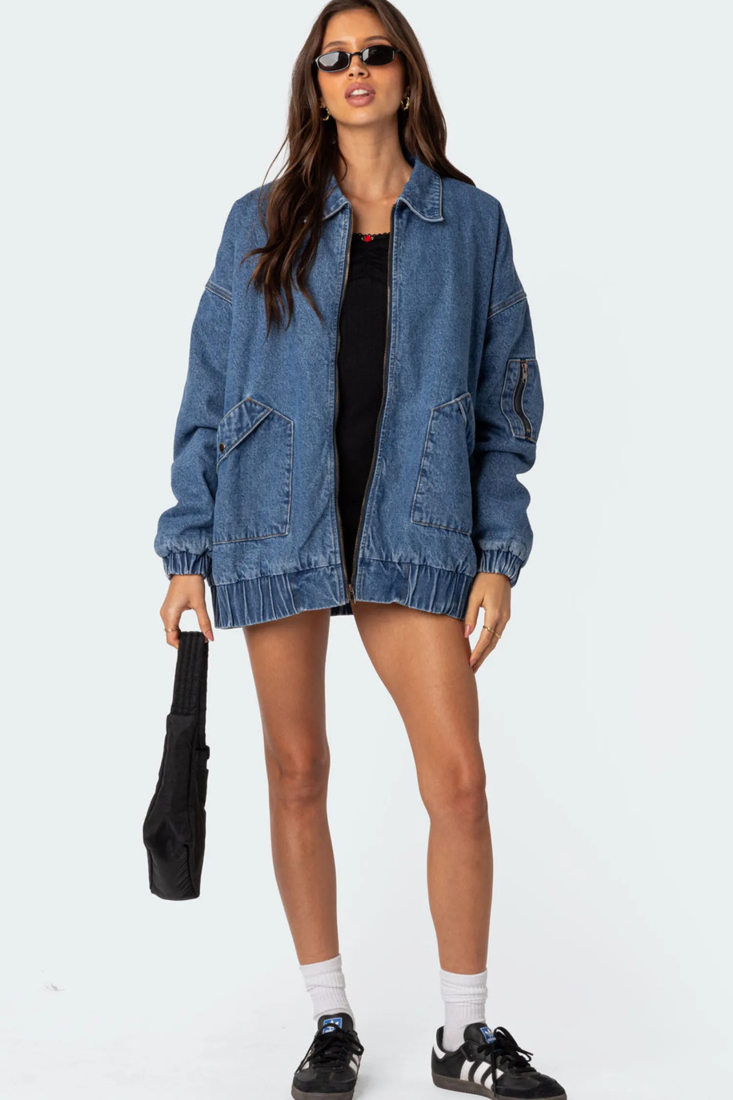 Jackets & Coats | Denim*edikted Sophie Oversized Washed Denim Coat BLUE WASHED