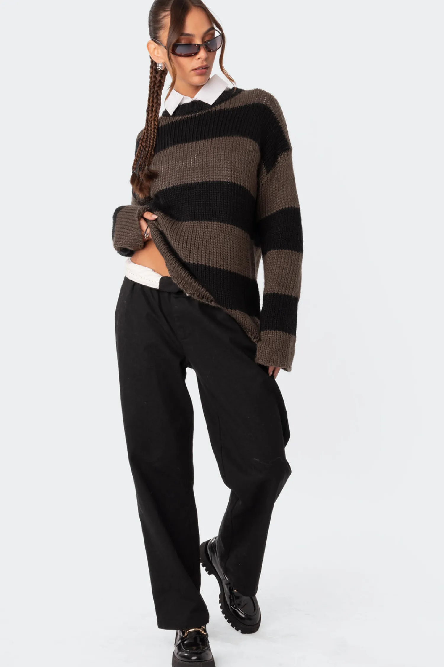 Sweaters & Cardigans | Long Sleeve Tops*edikted Striped Oversized Sweater MIX