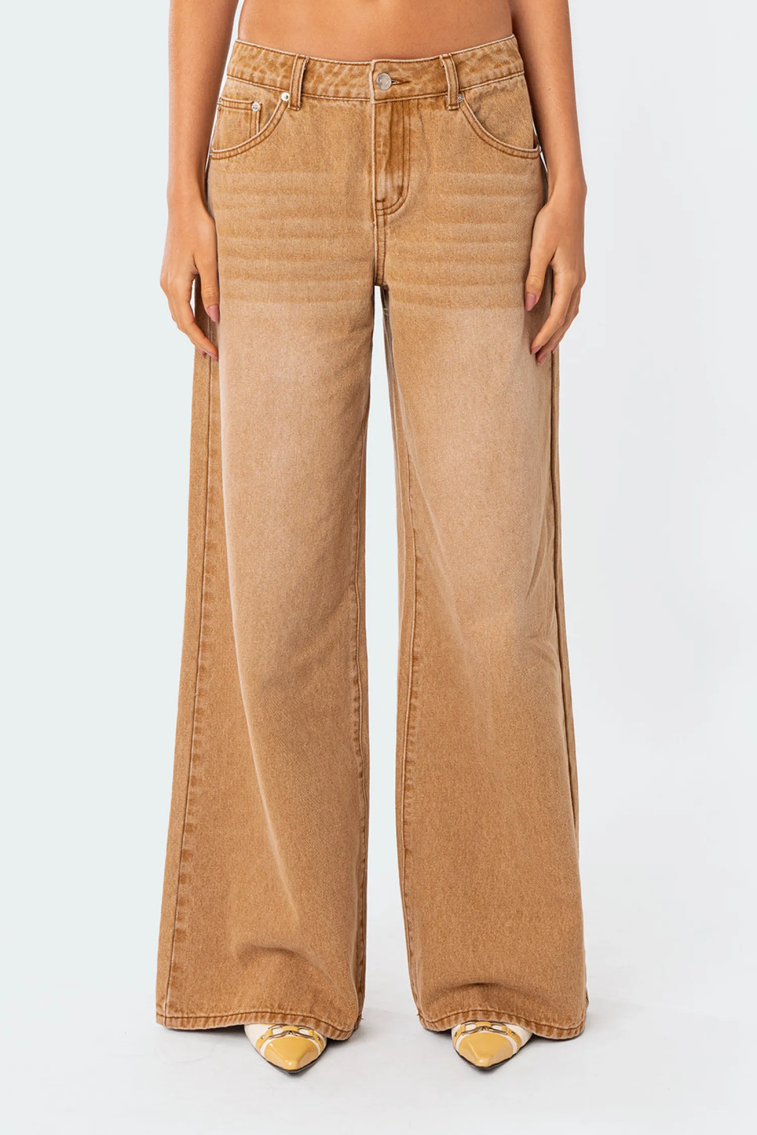 Jeans | Jeans*edikted Tallulah Washed Low Rise Slouchy Jeans BEIGE