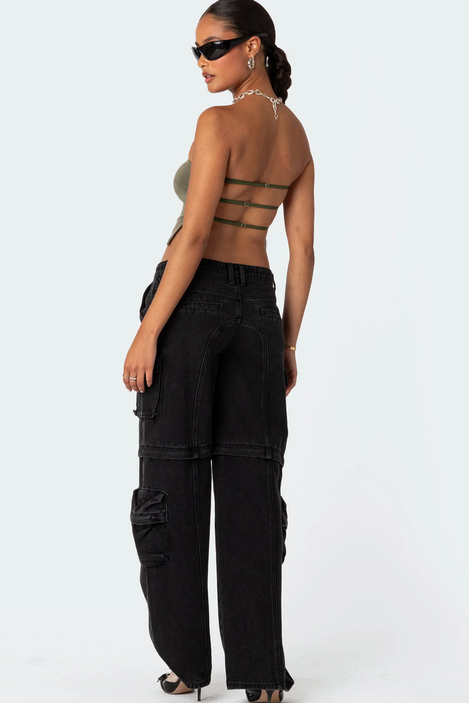 Crop Tops | Strapless Tops*edikted Tao Open Back Tube Top OLIVE