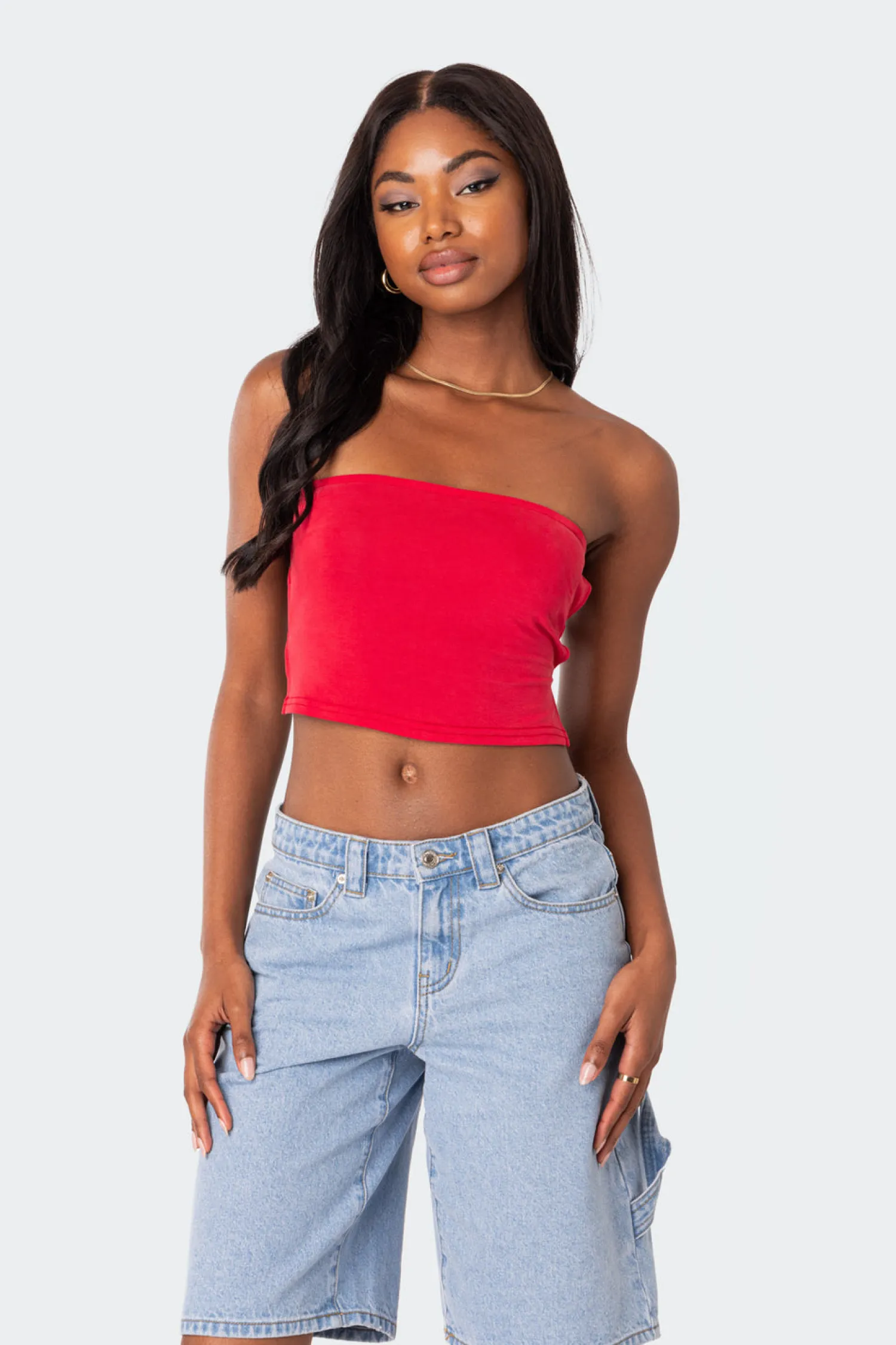 Strapless Tops | Tops*edikted Tao Open Back Tube Top RED