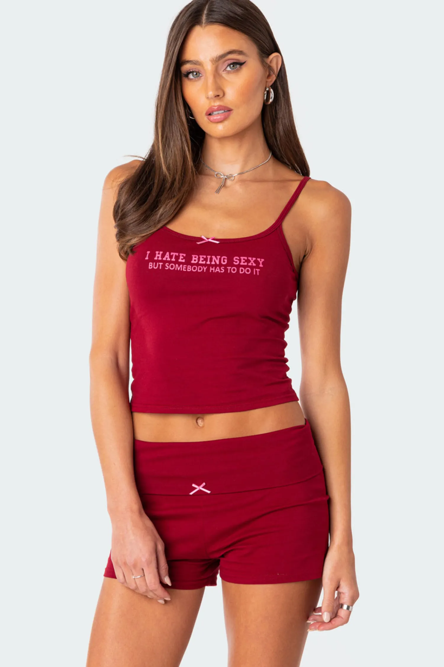 Tank Tops | Graphic Tops*edikted Too Sexy Tank Top BURGUNDY